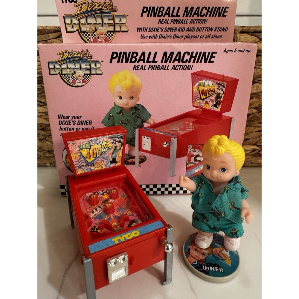 Vintage 1989 Dixe's Diner Pinball Machine By‎ TYCO Industries